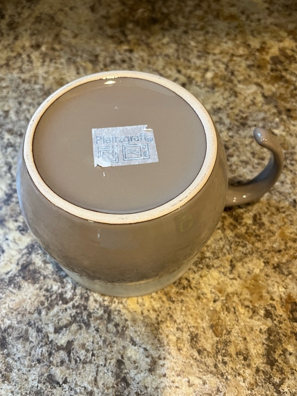 Pfaltzgraff gGlazed Drip Taupe and Cream Soup Mug - Home Dining - Picture 5 of 9